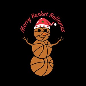 Funny Snowman Merry Basket Ballamas SVG, Merry Basketball PNG, Merry baseketball JPG, Merry Basketball cricut files