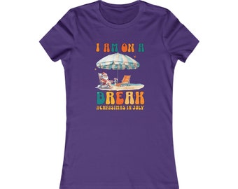 Christmas In July Shirt | Funny Santa Summer Beach Vacation Shirt | Tropical Christmas Shirt | Summer Christmas Shirt | Summer Vibes