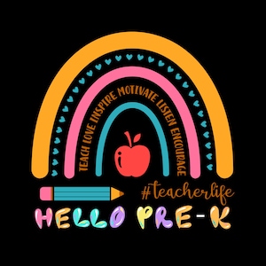 Hello Pre K SVG,Hello Preschool SVG,Preschool Shirt jpg,First Day Preschool png ,Preschool Teacher svg ,Preschool Tee SVG, Pre-K pdf formats