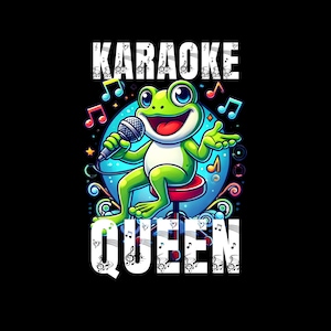 Karaoke Queen SVG - Digital Download - Fun Party Decor - Music Lover Gift-SVG Karaoke Queen - Creative Design - Great for T-Shirts