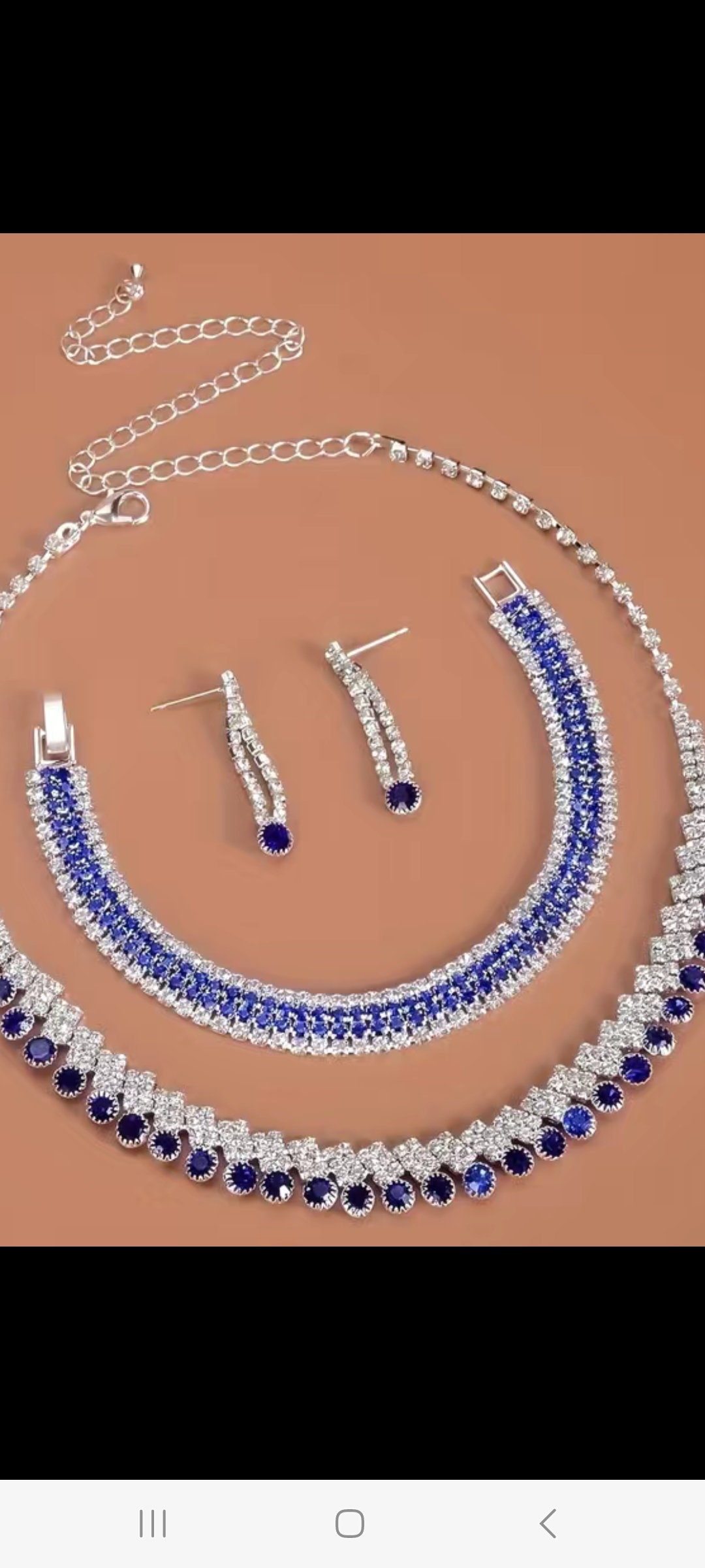 Wedding Bridal Jewelry Set Faux Ruby Around by Shiny Zircon Choker ...