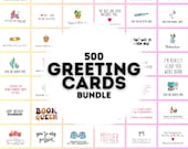 500 digital greeting cards bundle, printable greeting cards bundle, greeting card pack, funny greeting cards