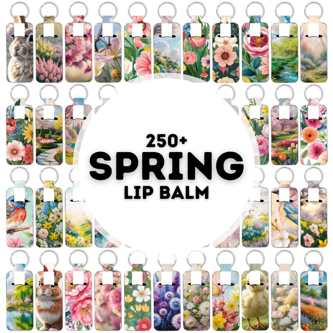 250 Spring Skinny Lip Balm Sublimation Design Bundle, Lip Balm Bundle ...