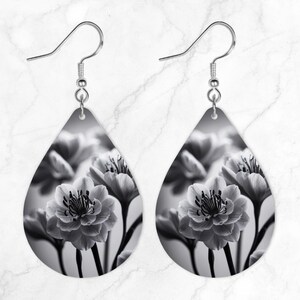 bloemen druppeloorbelontwerp, sublimatieoorbel, oorbelontwerp, oorbelontwerpen voor sublimatie, druppeloorbellen, ontwerp png