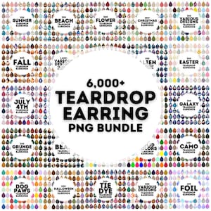 6000+ teardrop earring designs sublimation designs bundle, earring sublimation design, earring designs, earring bundle, sublimation design
