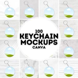 100 keychain mockups bundle, keychain mockup for canva, keychain mockup, canva template, device mockup, drag and drop mockup