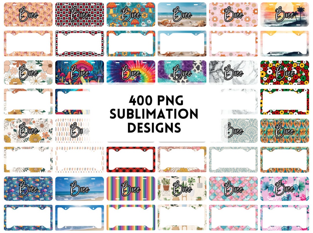 400 license plate sublimation designs png license plate sublimation