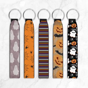 5 halloween key fob sublimation designs png, key fob sublimation designs, key fob designs, key fob bundle, sublimation design, key fob png