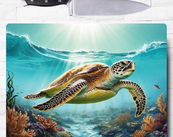 sea turtle cutting board sublimation design png, cutting board sublimation design, cutting board design, cutting board png