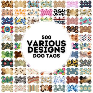 500 vários designs de etiqueta de osso de cachorro pacote de sublimação png, designs de sublimação, pacote de sublimação, pacote de blanks de sublimação, sublimação de cachorro