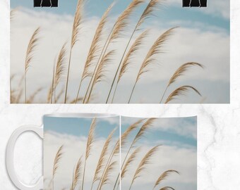 wheat grass mug sublimation design, mug wrap bundle, designs for mug sublimation, png mug design, mug wrap png design, coffee mug png