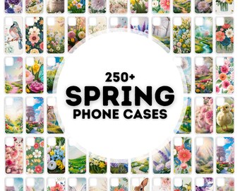 250 spring  phone case sublimation designs, phone case png bundle, designs for phone cases sublimation, png phone case designs