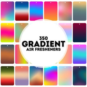 350 gradient air freshener designs, air freshener bundle, designs for air freshener sublimation, png air freshener designs