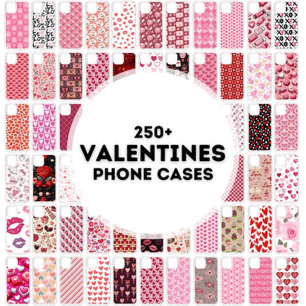 250+ valentines phone case sublimation designs, phone case png bundle, designs for phone cases sublimation, png phone case designs