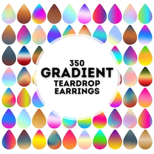 350 gradient teardrop earring designs bundle, sublimation earring, earring design, earring designs for sublimation, teardrop earrings png