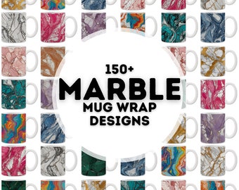Más de 150 diseños de sublimación de tazas de mármol, paquete de envolturas para tazas, diseños para sublimación de tazas, diseños de tazas png, mármol png