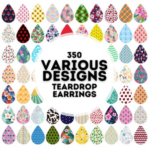350 various designs teardrop earring designs bundle, sublimation earring design, earring designs for sublimation, teardrop earrings png