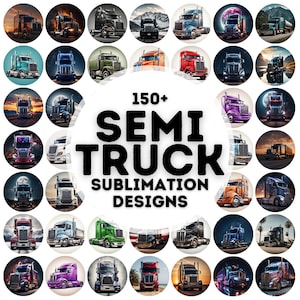 150+ semi truck coaster sublimation designs png, coaster sublimation design, car coaster design, sublimation design, 18 wheeler png bundle