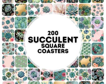 200 succulentes conceptions de sublimation de sous-verres carrés png, conceptions de sublimation de sous-verres, conception de sous-verres de voiture, conceptions de sublimation png thumbnail