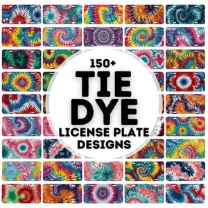 150+ tie dye license plate sublimation designs png, license plate sublimation designs, license plate png bundle, license plate png