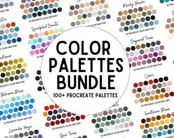 Paquete de paletas de colores para Procreate: más de 100 muestras de Procreate.