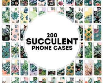 200 succulent phone case sublimation designs, phone case png bundle, designs for phone cases sublimation, png phone case designs