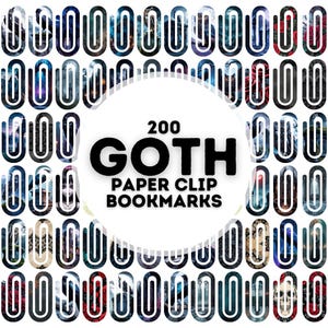 200 ゴス ペーパー クリップ ブックマーク昇華デザイン、ペーパー クリップ ブックマーク PNG バンドル、ブックマーク昇華、ジャンボ ペーパー クリップ ブックマーク