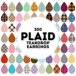 300 plaid teardrop earring designs bundle, sublimation earring, earring design, earring designs for sublimation, teardrop earrings png
