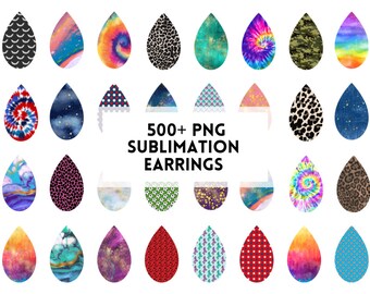 500+ sublimation earring designs template bundle, sublimation earring blanks, teardrip earring designs, earring designs for sublimation