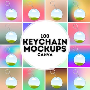 100 keychain mockups bundle, keychain mockup for canva, keychain mockup, canva template, device mockup, drag and drop mockup