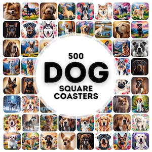 500 dog square coasters sublimation designs png, coaster sublimation designs, car coaster design, sublimation designs, dog png