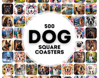500 dog square coasters sublimation designs png, coaster sublimation designs, car coaster design, sublimation designs, dog png
