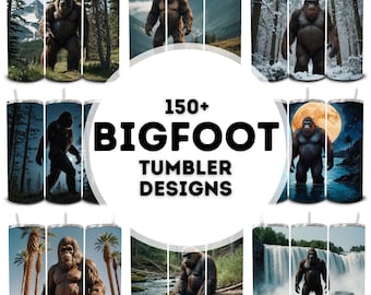 150+ bigfoot tumbler sublimation designs, tumbler wrap bundle, designs for tumbler sublimation, png tumbler designs, bigfoot png