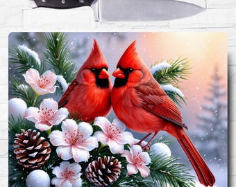 cardinal winter cutting board sublimation design png, cutting board sublimation, cutting board design, cutting board png, sublimation png