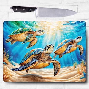 sea turtle cutting board sublimation design png, cutting board sublimation, cutting board design, cutting board png, sublimation png