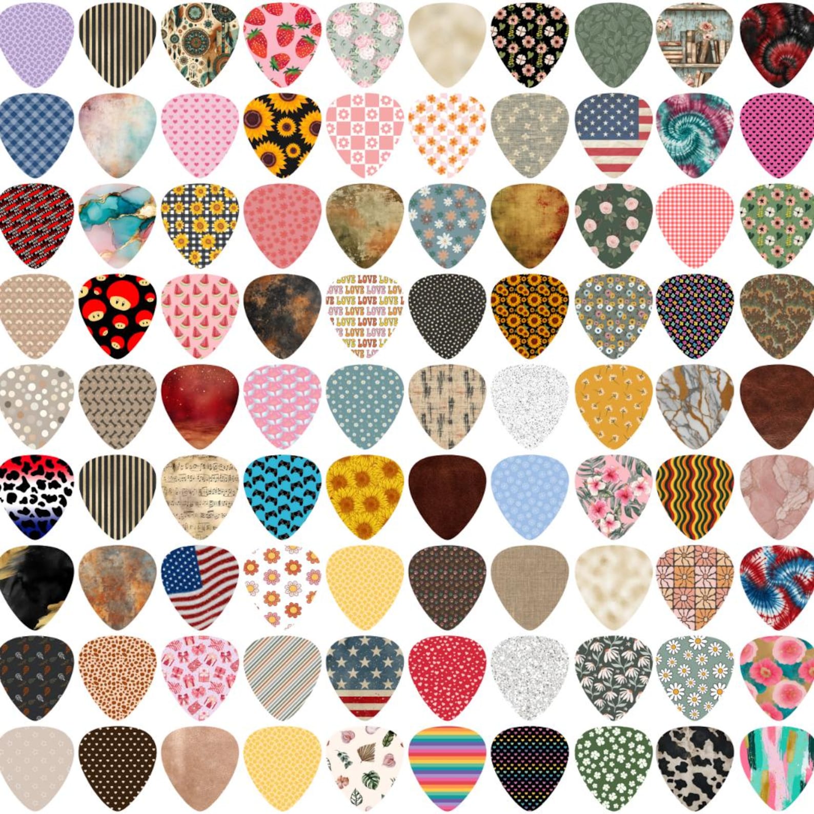 Pick Design 500 Guitar Pick Png Designs for Sublimation, Guitar Pick Png, Guitar ...
