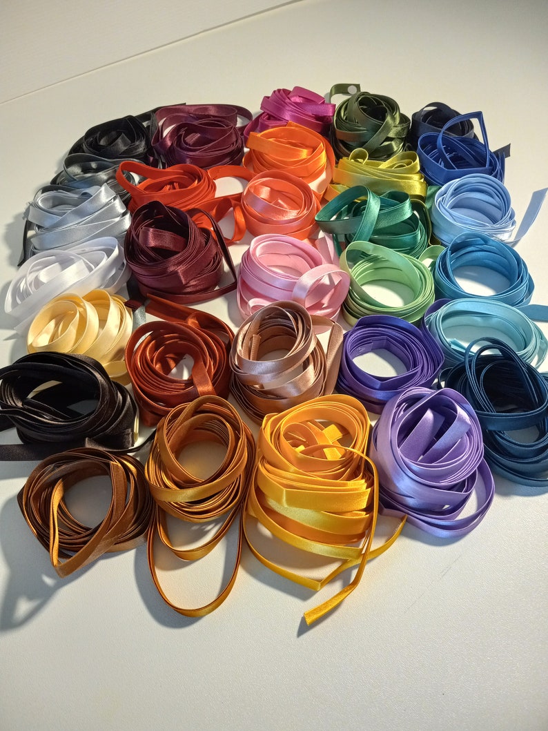 Satin Bias Tape Extra Wide Double Fold 1/2 Inch Wide 5 Yard Package Etsy