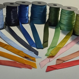 Dubbelvikt snedband i satin, 2,5 cm brett, 5 yards paket bild 7