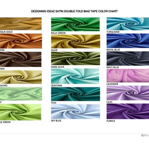 Dubbelvikt snedband i satin, 2,5 cm brett, 5 yards paket bild 4