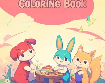 Best Cute Animals Coloring Book - Printable Coloring Book With Cute Animal Illustrations
