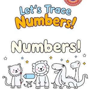 1-10 Number Tracing, Preschool Worksheet Printable, Handwriting Practice, Kindergarten Worksheets, Learning Numbers, Instant Download