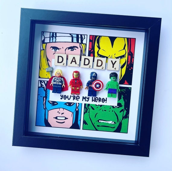 Father's Day Superhero Frame Superhero Father's Day Etsy