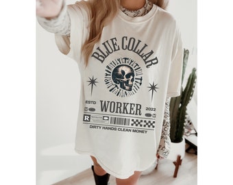 Col bleu, FIOE, Travail acharné, Soudeur, Plombier, Électricien, Électricité, Monteur de lignes, Chemise de construction, Cadeaux pour monteur de lignes, Col bleu