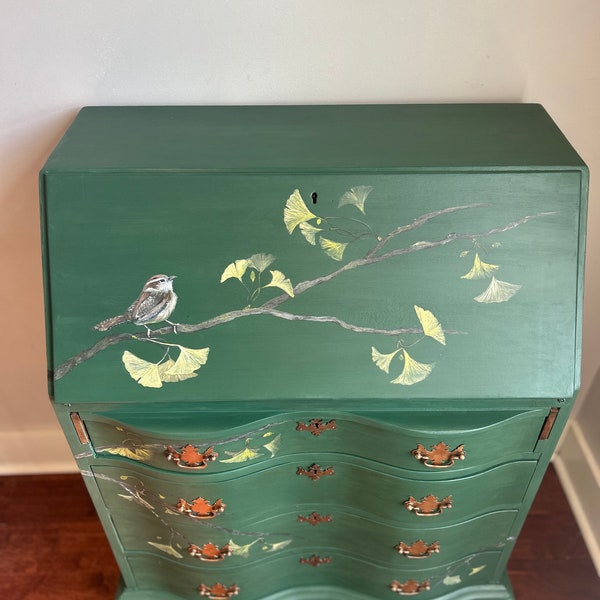 Example of my work: large scale hand painted secretary desk or bureau