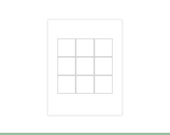 Tarjetas de bingo en blanco imprimibles de 3x3 / 5 tamaños de PDF / Plantilla / Cuadrícula personalizable / Sin encabezado / Descarga instantánea