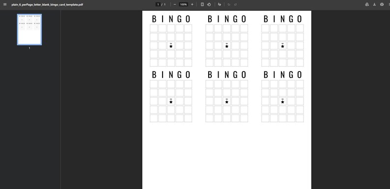 Printable Blank Bingo Cards | 5 PDF Sizes | Template | DIY Bingo Cards ...