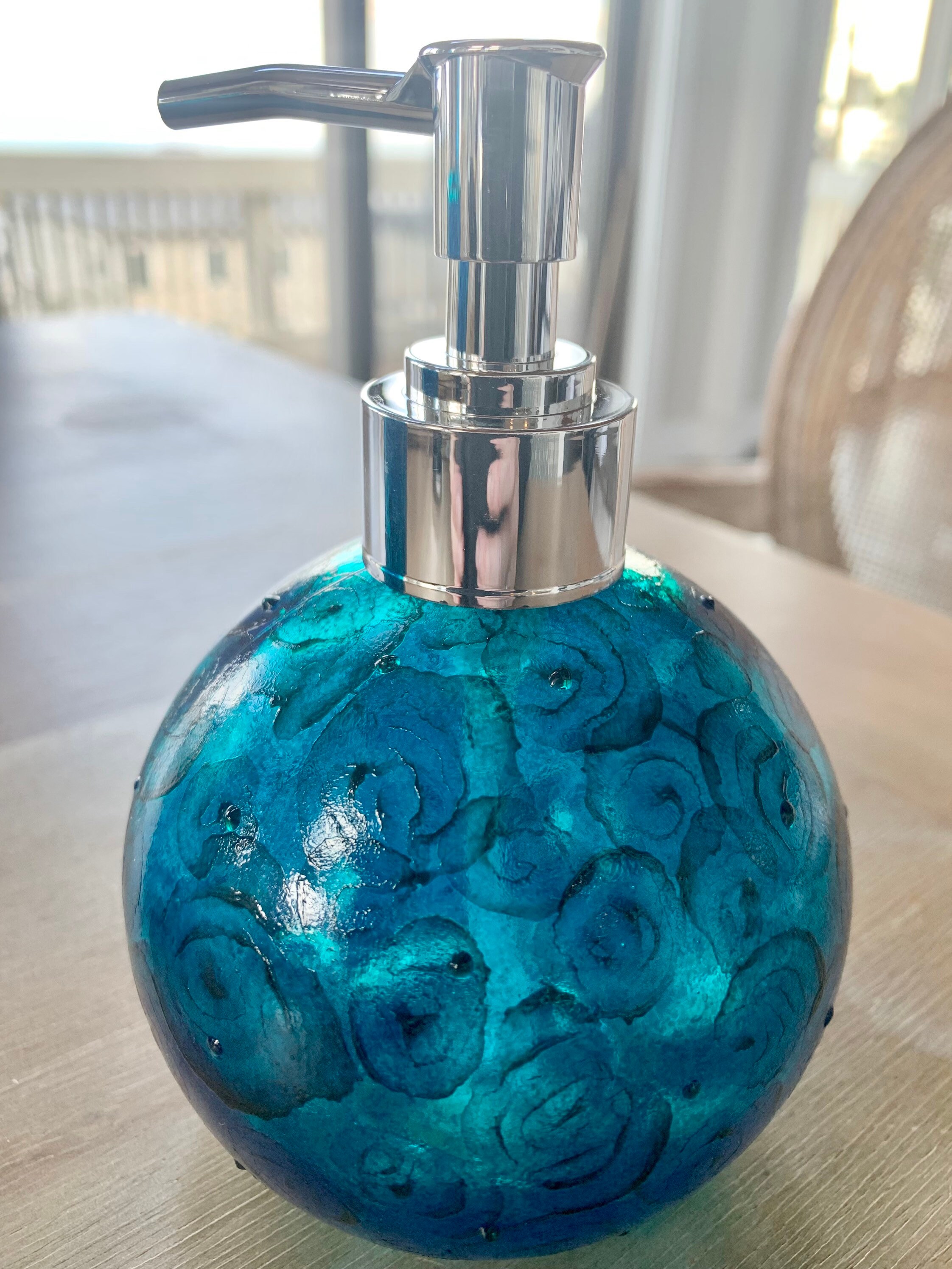 Soap Dispenser and Tumbler Set Stain Glass Collection Etsy