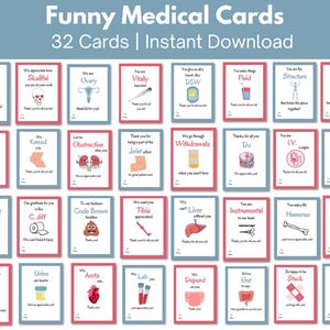Divertenti biglietti di ringraziamento medico per dottori, infermieri, CNA, MA, PA, fisioterapisti, farmacisti / biglietti per personale ospedaliero e di studi medici