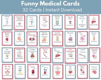 Divertenti biglietti di ringraziamento per medici, infermieri, assistenti infermieristici, assistenti medici, assistenti medici, fisioterapisti, farmacisti / biglietti per personale ospedaliero e di studi medici
