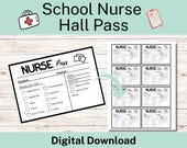 School Nurse Printable Office Pass, Elementary School Nurse Office Forms, Health Clinic Documents, Middle School Nurse, School Health Office